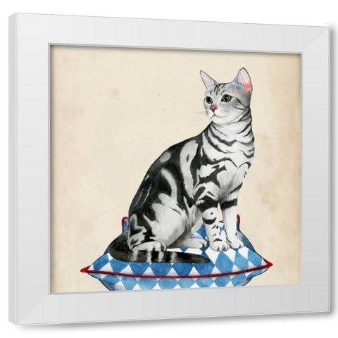Lady Cat I White Modern Wood Framed Art Print by Popp, Grace