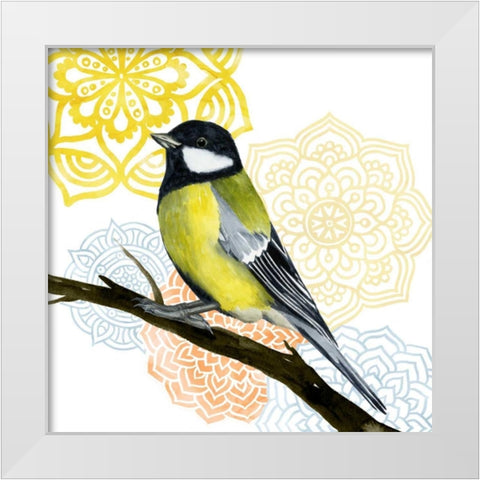 Mandala Bird III White Modern Wood Framed Art Print by Popp, Grace