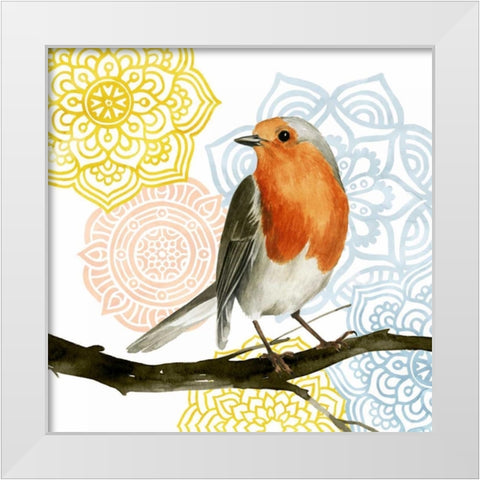 Mandala Bird IV White Modern Wood Framed Art Print by Popp, Grace