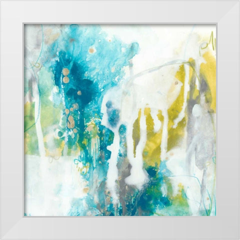 Aquatic Atmosphere I White Modern Wood Framed Art Print by Vess, June Erica