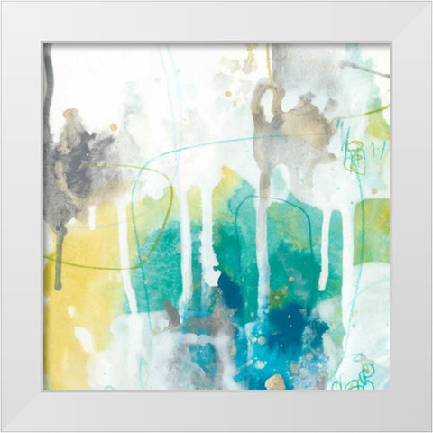 Aquatic Atmosphere III White Modern Wood Framed Art Print by Vess, June Erica