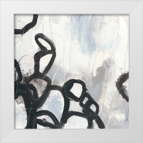 Causal Gesture II White Modern Wood Framed Art Print by Vess, June Erica