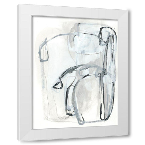Entanglements II White Modern Wood Framed Art Print by Vess, June Erica