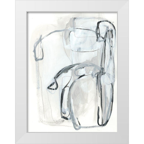 Entanglements II White Modern Wood Framed Art Print by Vess, June Erica
