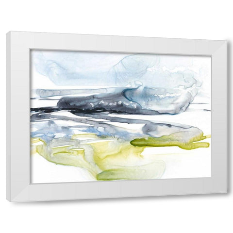 Sweeping Fields II White Modern Wood Framed Art Print by Goldberger, Jennifer