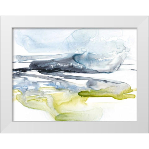 Sweeping Fields II White Modern Wood Framed Art Print by Goldberger, Jennifer