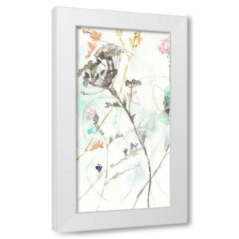 Wildflower Breath I White Modern Wood Framed Art Print by Goldberger, Jennifer