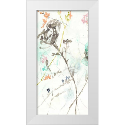 Wildflower Breath I White Modern Wood Framed Art Print by Goldberger, Jennifer