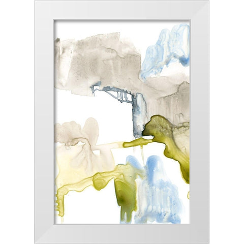 Wandering Layers I White Modern Wood Framed Art Print by Goldberger, Jennifer