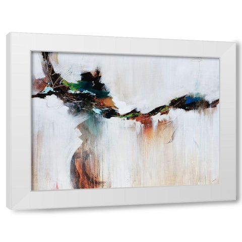 Azure Jazz White Modern Wood Framed Art Print by Edmunds, Sydney