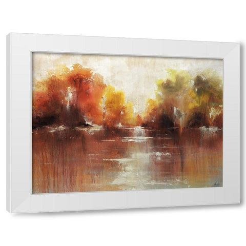 Jeweled Water White Modern Wood Framed Art Print by Edmunds, Sydney