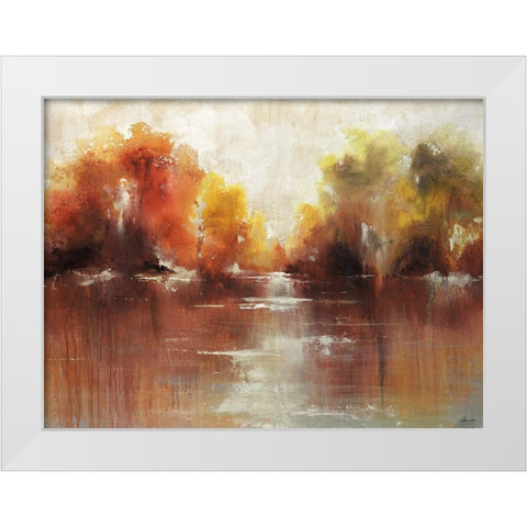 Jeweled Water White Modern Wood Framed Art Print by Edmunds, Sydney