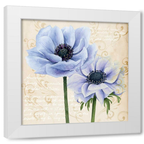 Elegant Anemone I White Modern Wood Framed Art Print by Popp, Grace