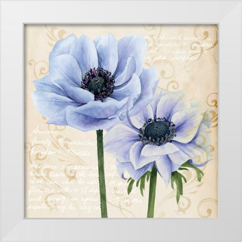 Elegant Anemone I White Modern Wood Framed Art Print by Popp, Grace