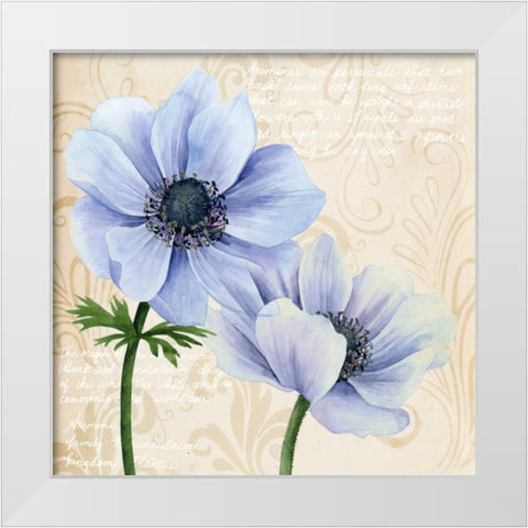 Elegant Anemone II White Modern Wood Framed Art Print by Popp, Grace