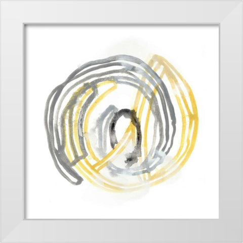 String Orbit III White Modern Wood Framed Art Print by Vess, June Erica