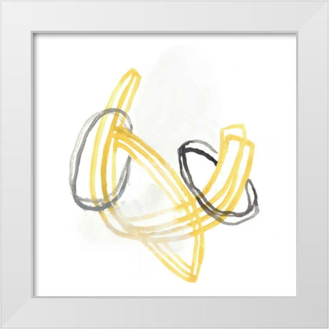 String Orbit V White Modern Wood Framed Art Print by Vess, June Erica