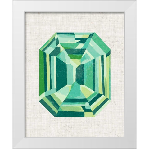 Bijou II White Modern Wood Framed Art Print by Zarris, Chariklia