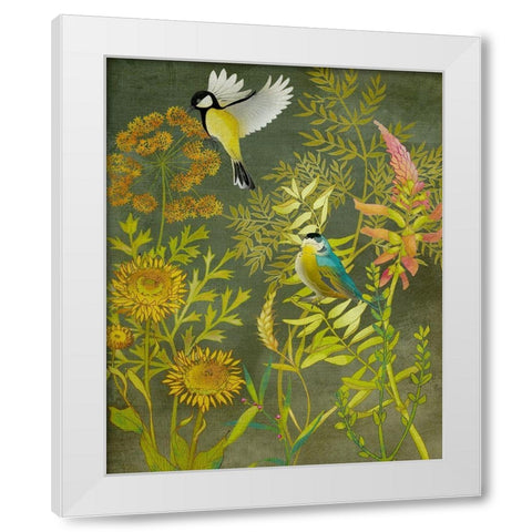 UA CH Birding I White Modern Wood Framed Art Print by Zarris, Chariklia