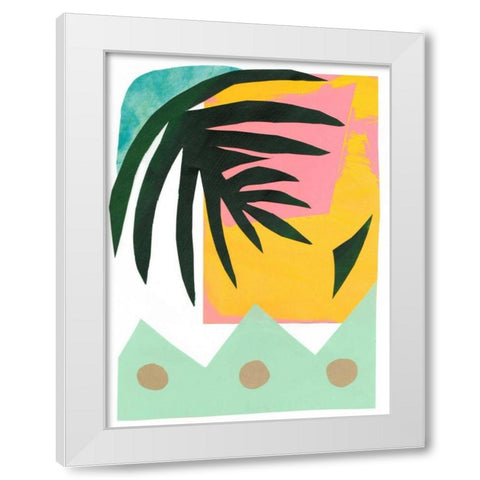 South Beach II White Modern Wood Framed Art Print by Stramel, Renee W.