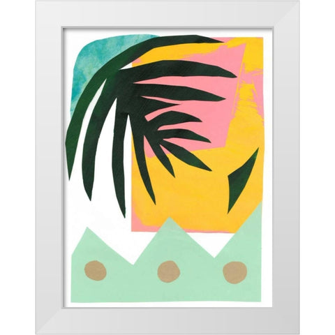 South Beach II White Modern Wood Framed Art Print by Stramel, Renee W.