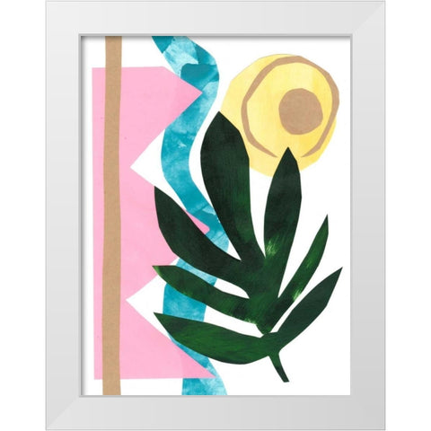 South Beach III White Modern Wood Framed Art Print by Stramel, Renee W.