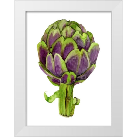 Watercolor Veggie I White Modern Wood Framed Art Print by McCavitt, Naomi