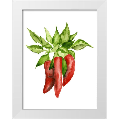 Watercolor Veggie II White Modern Wood Framed Art Print by McCavitt, Naomi