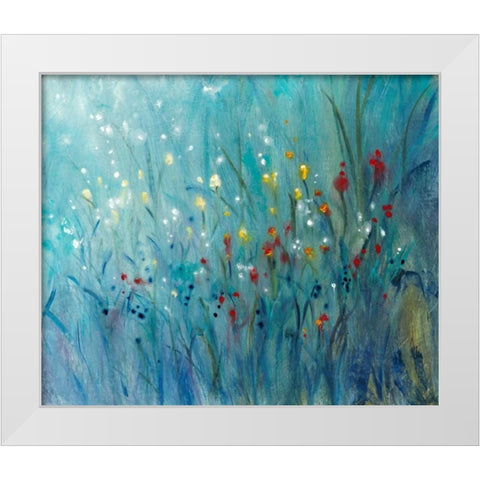 Blue Vision I White Modern Wood Framed Art Print by OToole, Tim