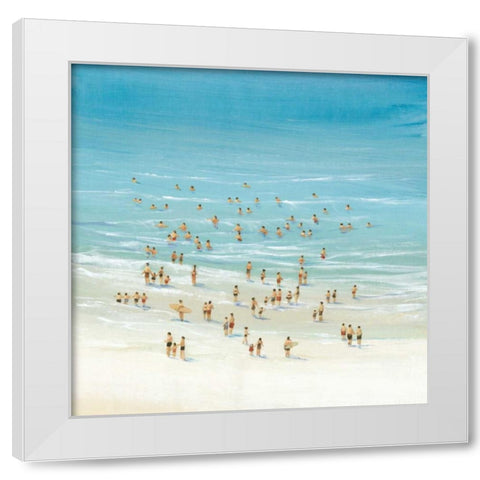 Ocean Swim II White Modern Wood Framed Art Print by OToole, Tim