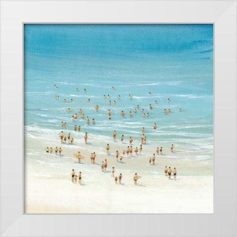Ocean Swim II White Modern Wood Framed Art Print by OToole, Tim