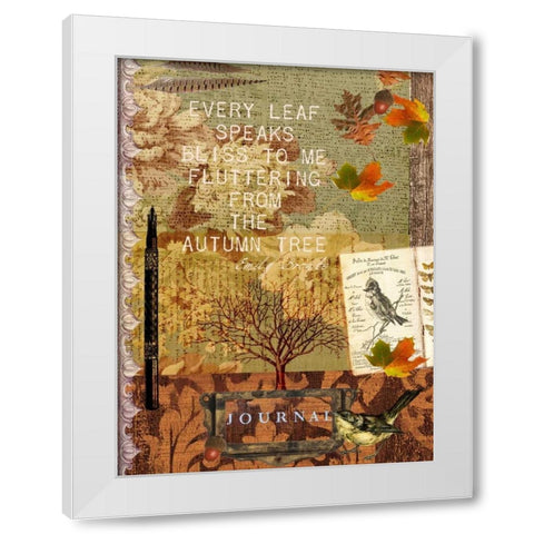 Collected Autumn II White Modern Wood Framed Art Print by Lloyd, Sandy