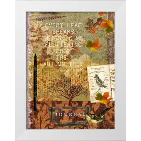 Collected Autumn II White Modern Wood Framed Art Print by Lloyd, Sandy