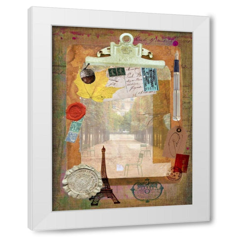 Collected Autumn III White Modern Wood Framed Art Print by Lloyd, Sandy