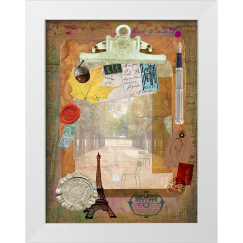 Collected Autumn III White Modern Wood Framed Art Print by Lloyd, Sandy