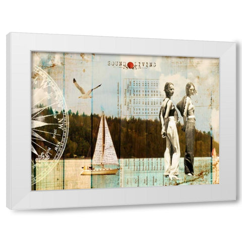 Sound Living White Modern Wood Framed Art Print by Lloyd, Sandy