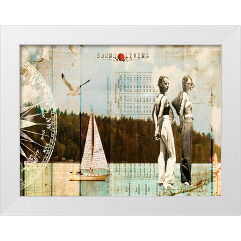 Sound Living White Modern Wood Framed Art Print by Lloyd, Sandy