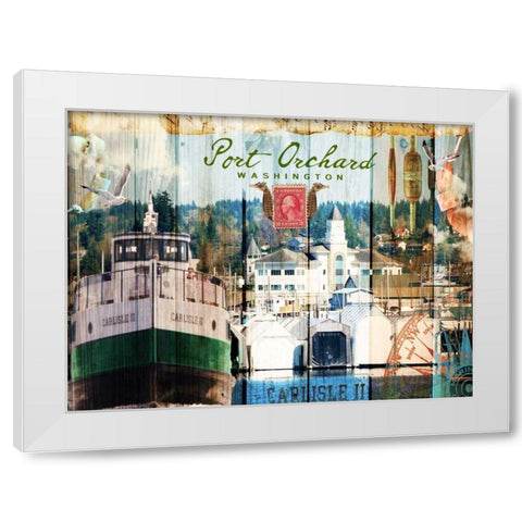 Taste of Port Orchard White Modern Wood Framed Art Print by Lloyd, Sandy