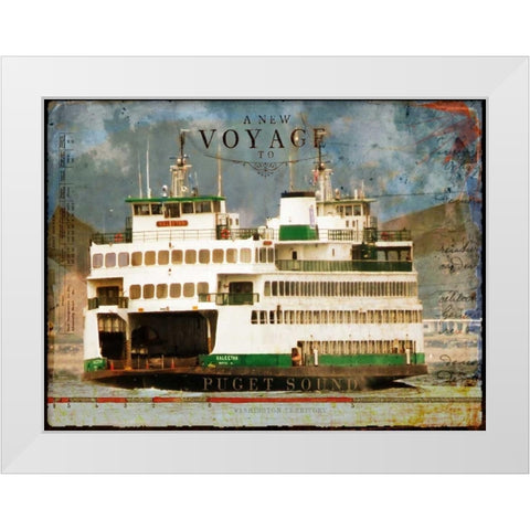 Voyage to Puget Sound White Modern Wood Framed Art Print by Lloyd, Sandy