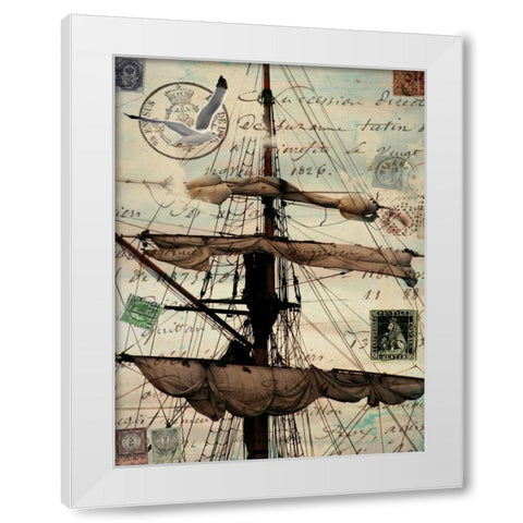 Journey White Modern Wood Framed Art Print by Lloyd, Sandy