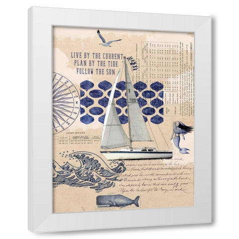 Current Tide Sun White Modern Wood Framed Art Print by Lloyd, Sandy