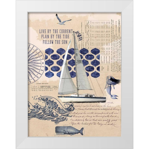 Current Tide Sun White Modern Wood Framed Art Print by Lloyd, Sandy