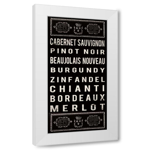 Red Wine White Modern Wood Framed Art Print by Lloyd, Sandy