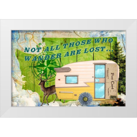 Those Who Wander White Modern Wood Framed Art Print by Lloyd, Sandy