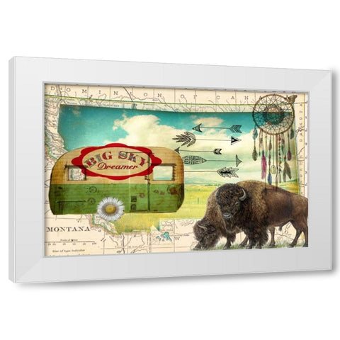 Big Sky White Modern Wood Framed Art Print by Lloyd, Sandy
