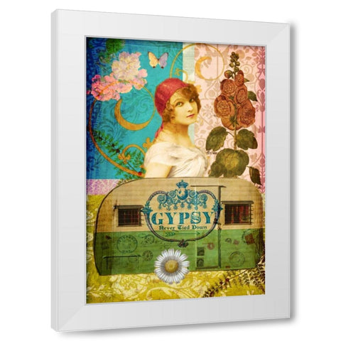 Never Tied Down White Modern Wood Framed Art Print by Lloyd, Sandy