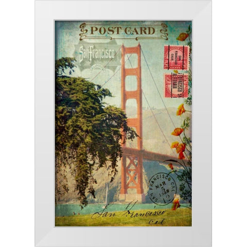 San Francisco, CA White Modern Wood Framed Art Print by Lloyd, Sandy