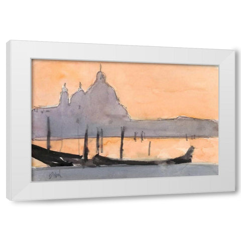 Venice Watercolors X White Modern Wood Framed Art Print by Dixon, Samuel