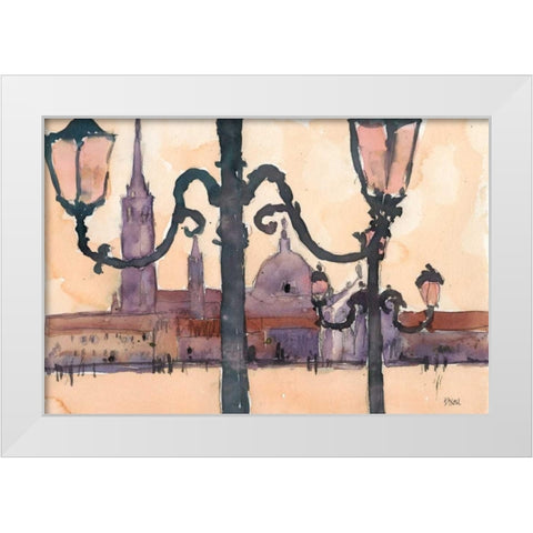 Venice Watercolors XII White Modern Wood Framed Art Print by Dixon, Samuel