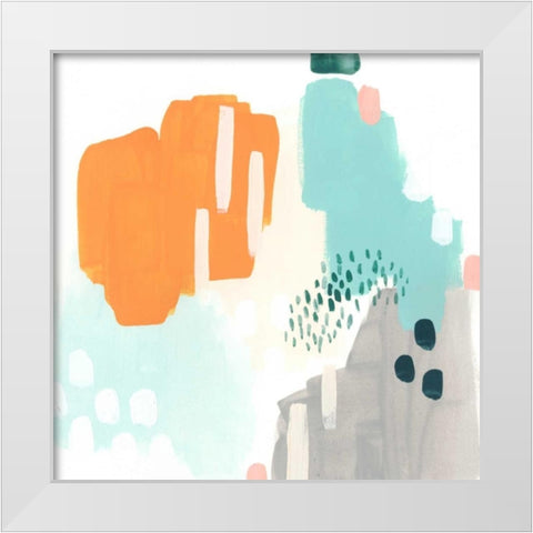 Precept I White Modern Wood Framed Art Print by Vess, June Erica
